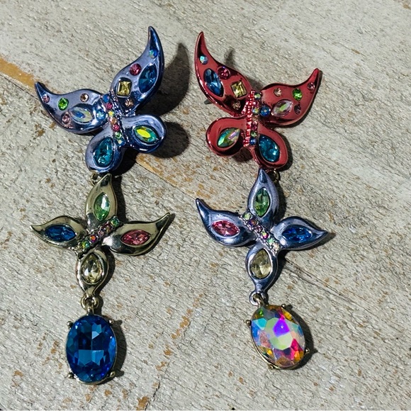 Betsey Johnson Jewelry - ❤️Betsey Johnson Butterfly Mismatched Earrings
